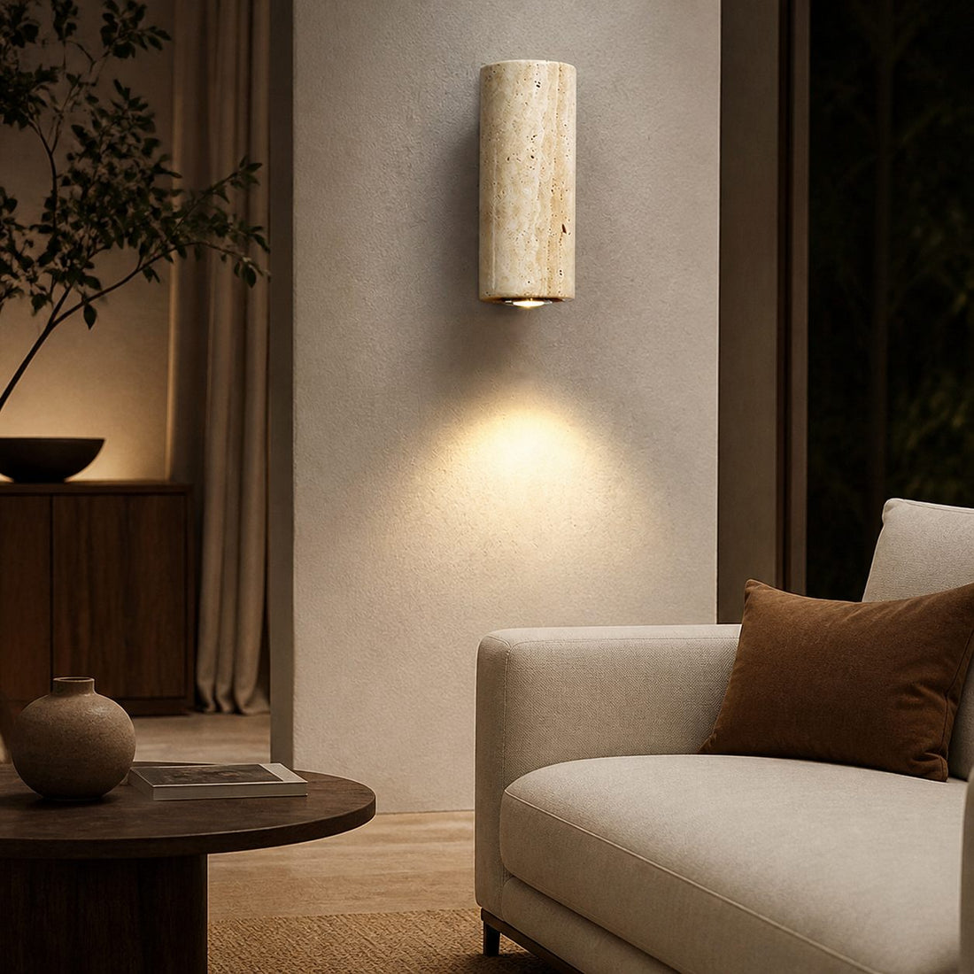Modern Sculptural Metal Wall Lamp – Minimalist Sconce for Bedroom Living Room Hallway