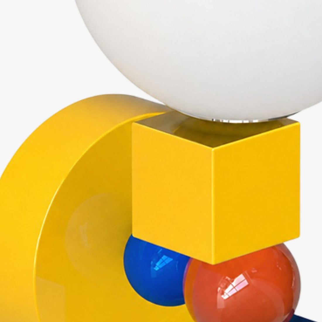 Multicolor geometric construction detail