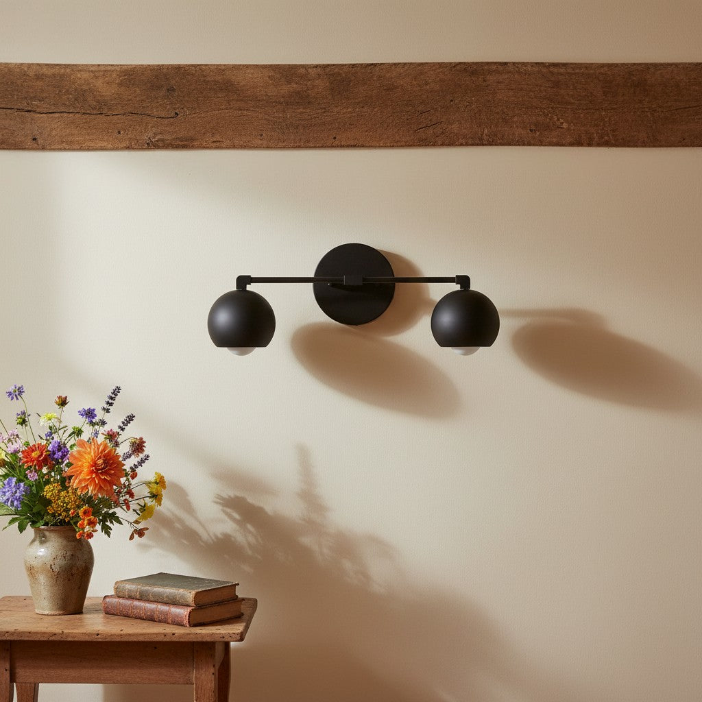 Metio Dome Decorative Vanity Light - Classic Orb Shade Bathroom Wall Lamp