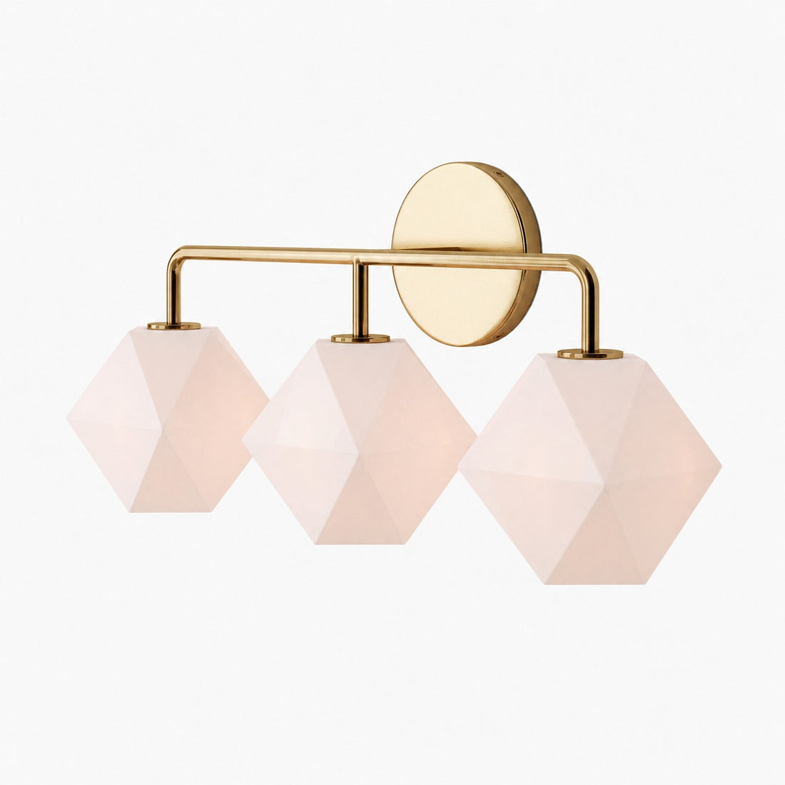Talvior Geometric Modern Bathroom Sconce - Faceted Shade Light in Luxe Finishes