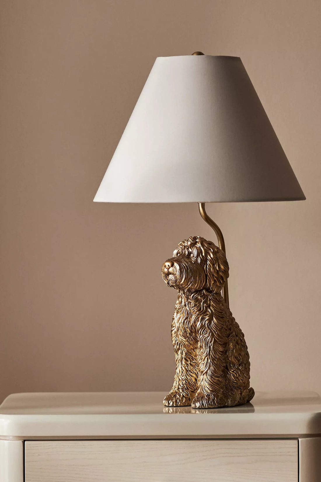 Pawdia Unique Table Lamp - Decorative Ceramic Animal Bedside Lamp