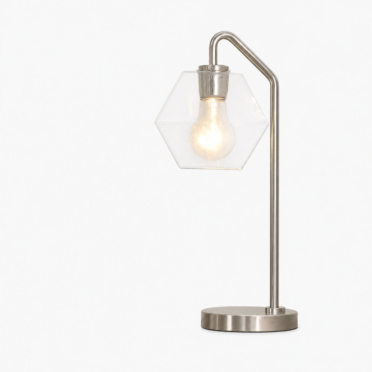 Talvior Luminous Geometric Faceted Glass Table Lamp