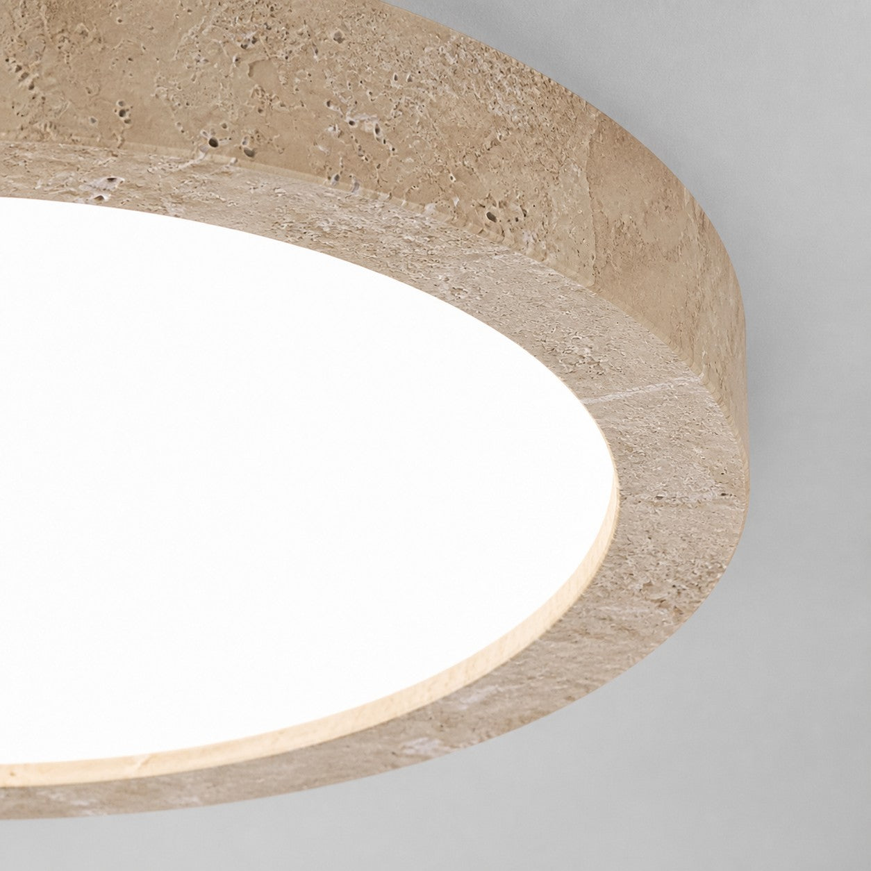 Zenthoris Travertine Ceiling Light Minimalist Flush Mount – Modern Ambient Hallway Lighting