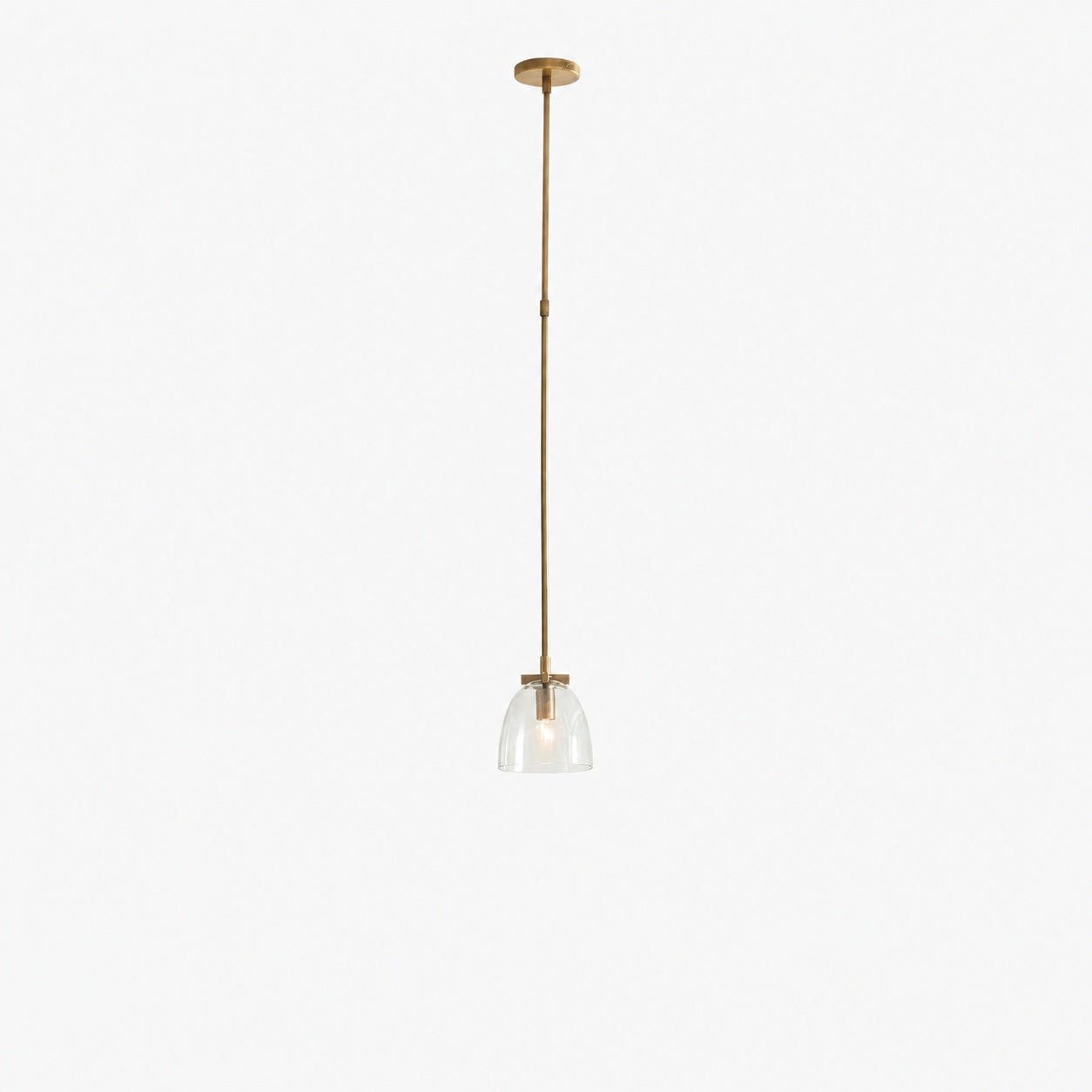 Auria Metal Brass Pendant Lighting - Vintage Finish with Glass Shade