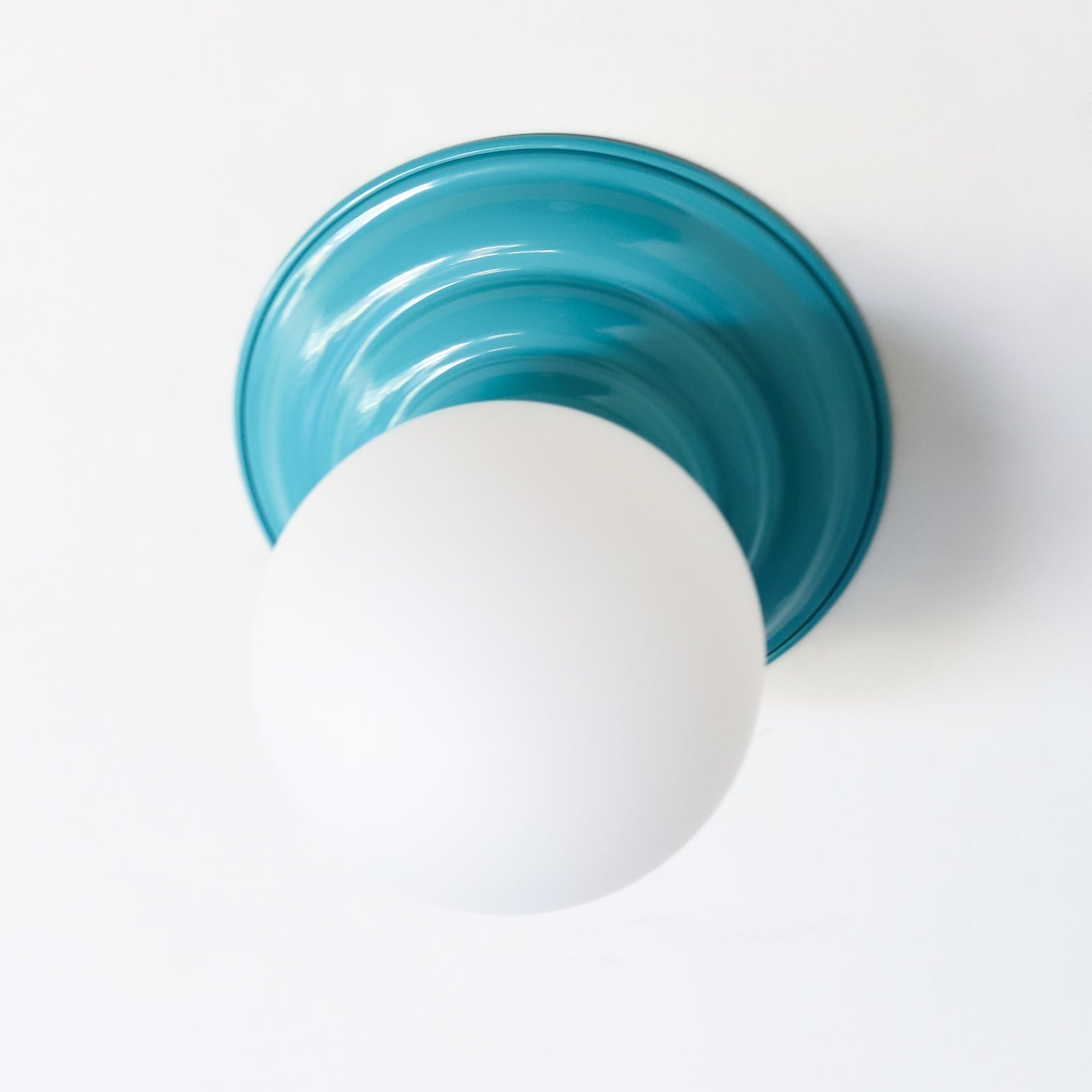 Retro Flushmount Ceiling Light or Wall Sconce - Minimalist Glass Globe