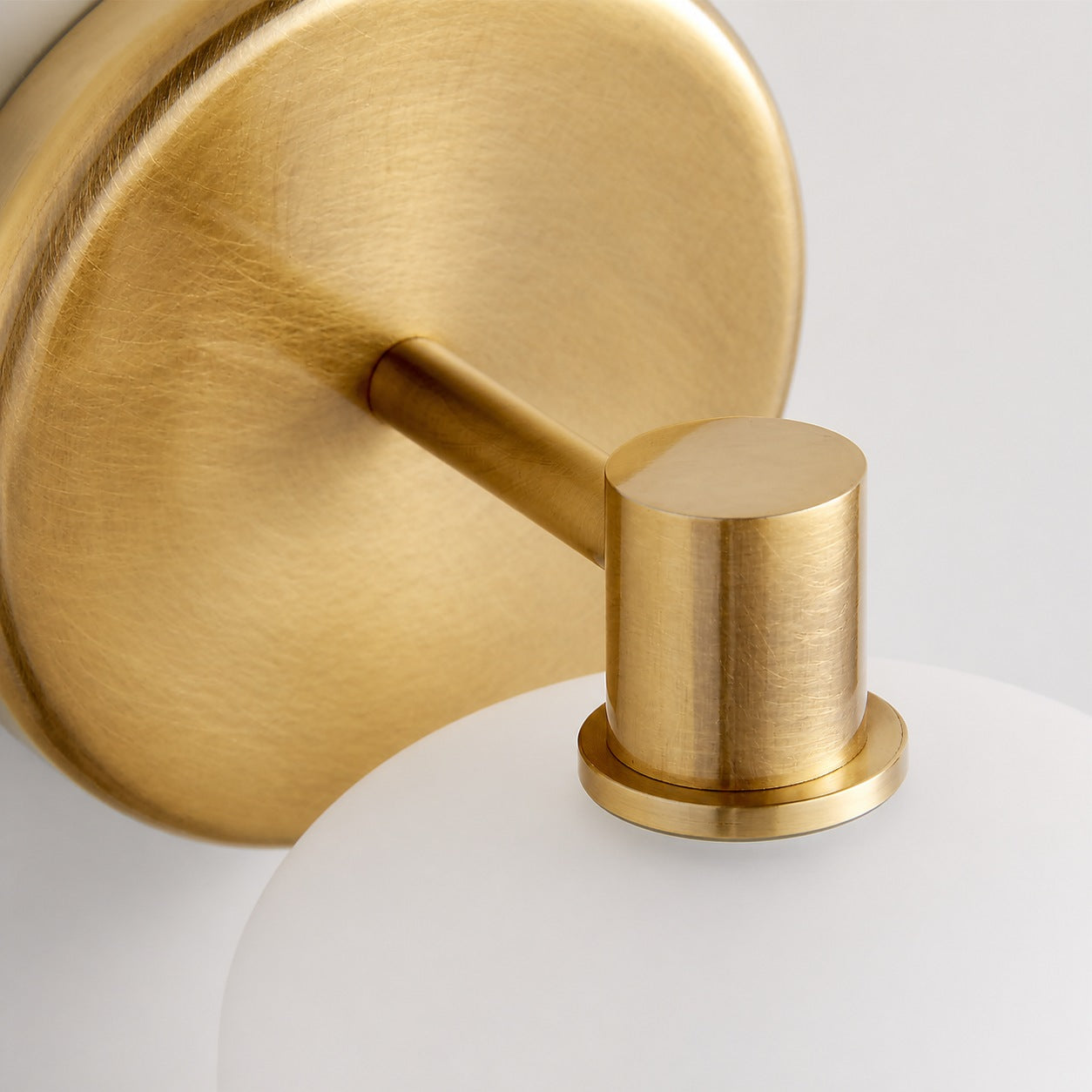 Lirra Frosted Glass Wall Sconce – Modern Minimalist Metal-Finish for Bathroom or Dressing Table