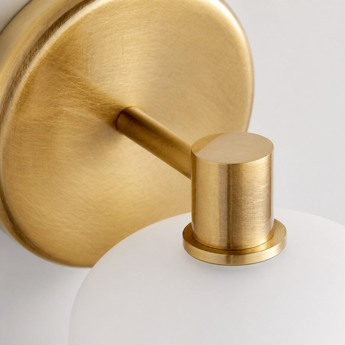 Lirra Frosted Glass Wall Sconce – Modern Minimalist Metal-Finish for Bathroom or Dressing Table