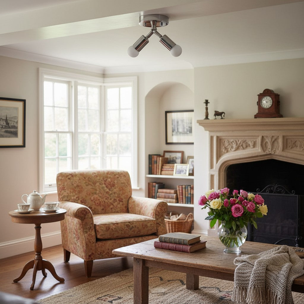 Lumen Art Deco Inspired Ceiling Lamp – Elegant Minimalist Flush Mount for Home Interiors