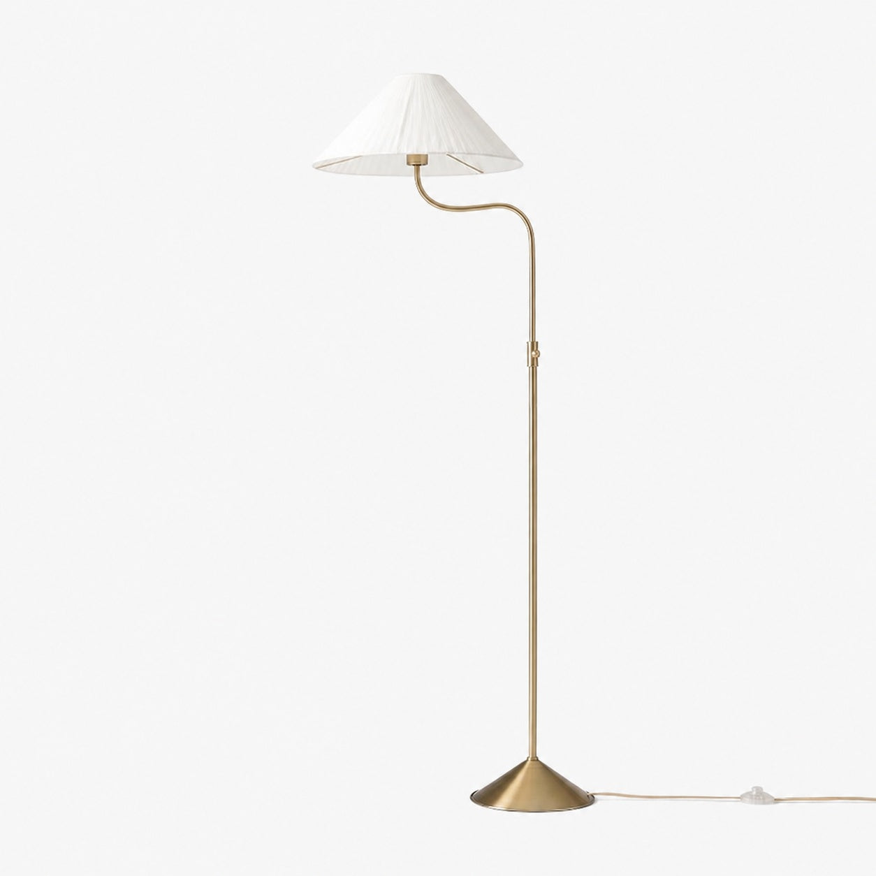 Fibura Elegant Floor Lamp Linen Shade Champagne Bronze – Add Warmth
