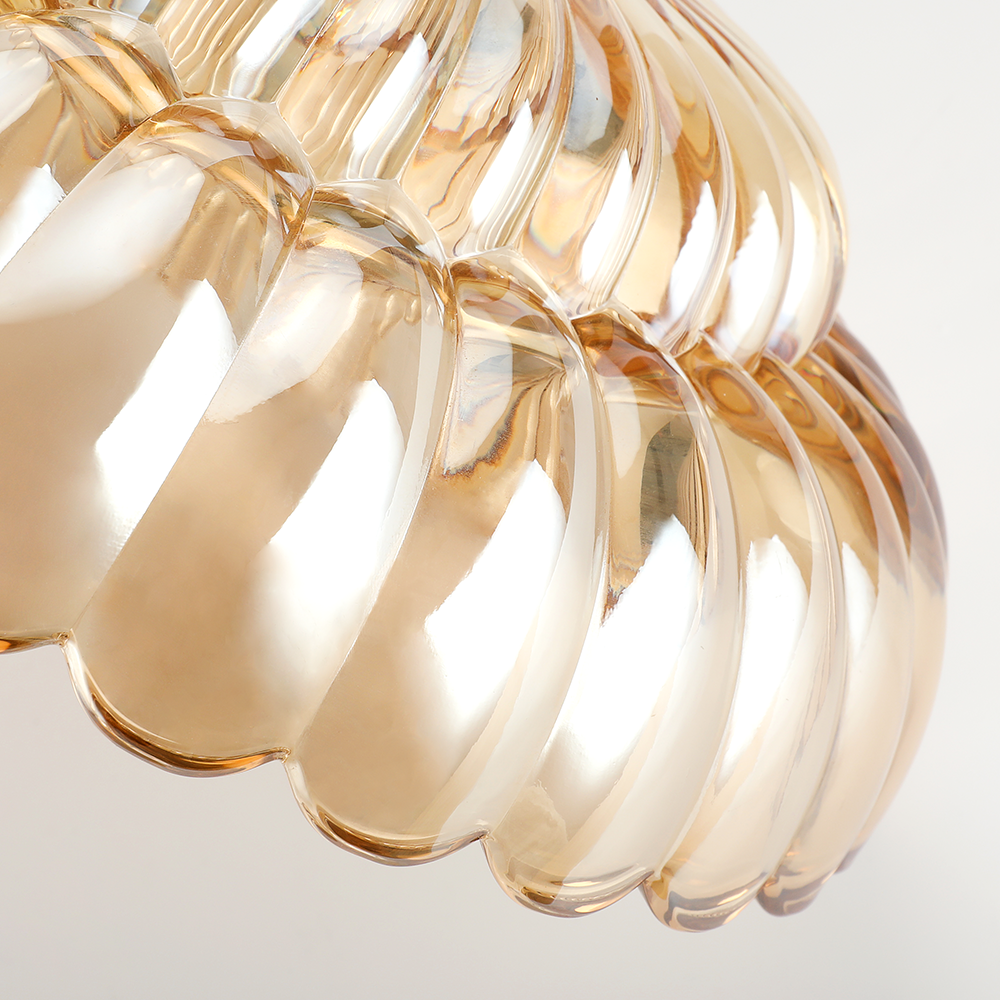 Semi Flush Mount Ceiling Lights Umbrella Shape Glass Lamp