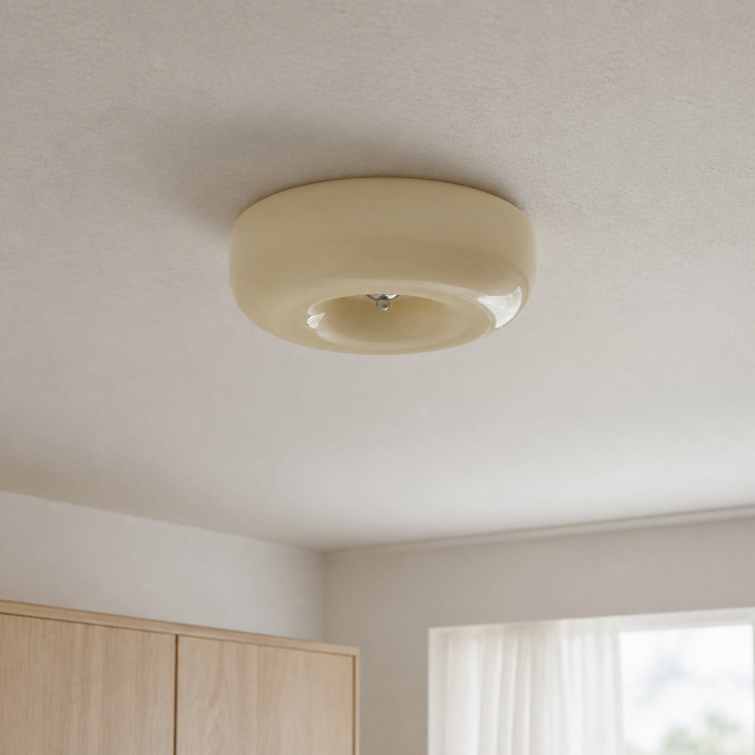 Opalune Art Deco Pudding Ceiling Light with Design – Elegant Lighting for Modern Interiors N06