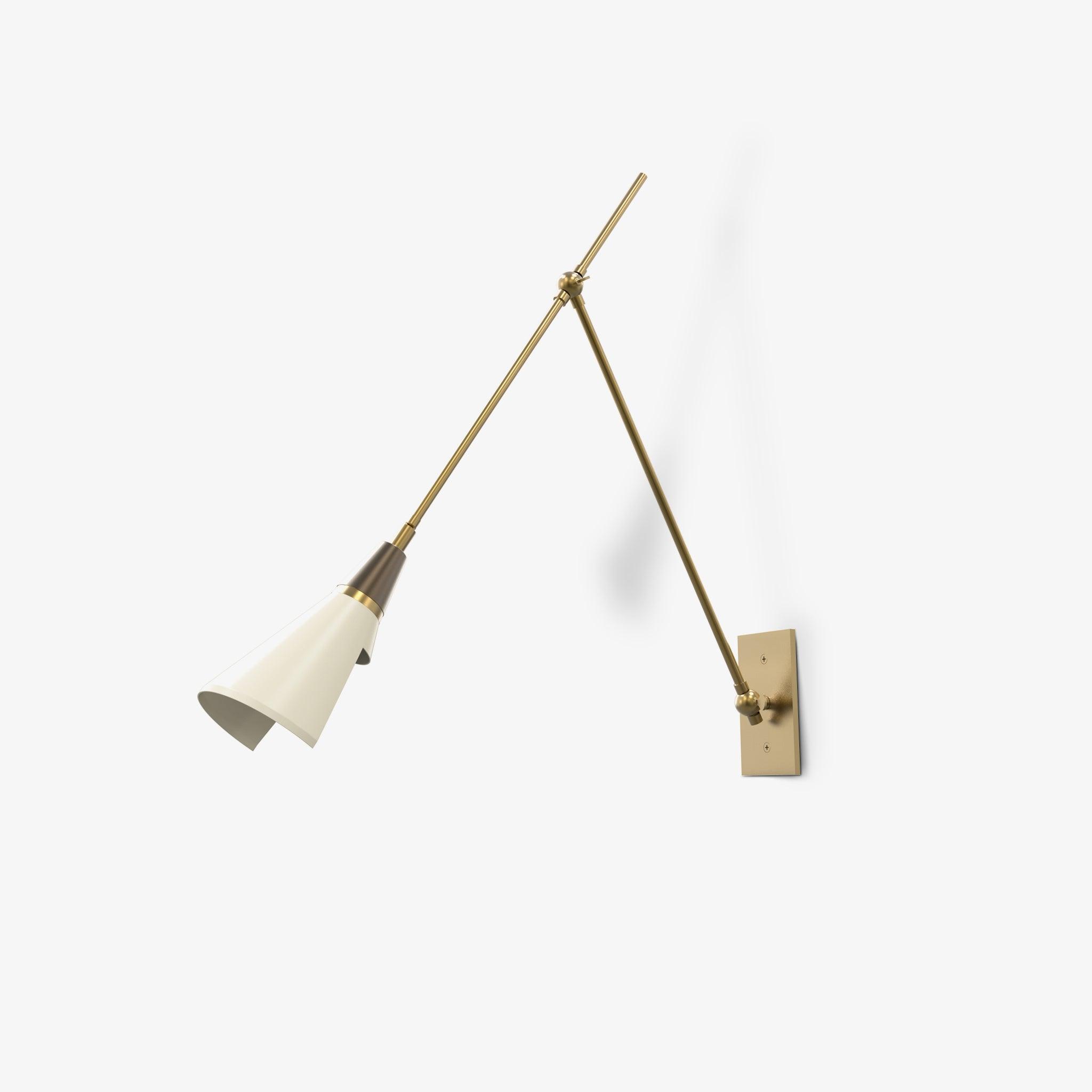 Vintage Metal Adjustable Swing Arm Wall Lamp