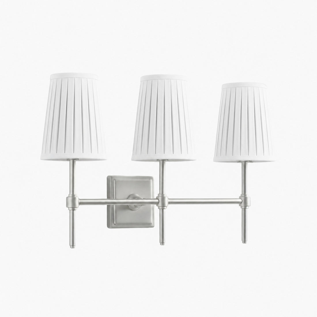 Derlina White Linen Shades Wall Lamp – Retro Metal Multi-Head Lighting Fixture