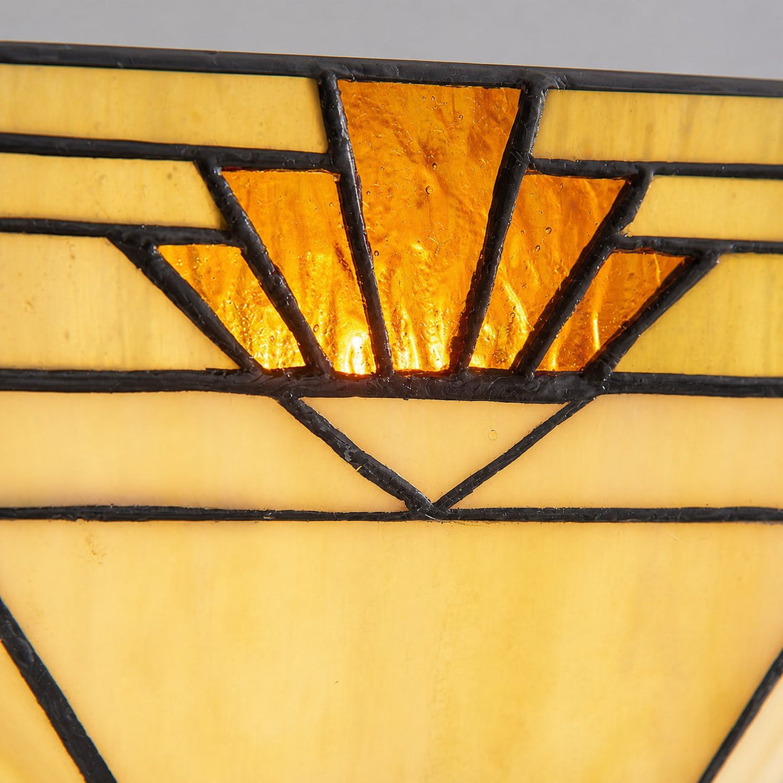 TF Nevada Ziggurat Wall Light — Art Deco Stained-Glass Sconce for Hallways & Living Rooms