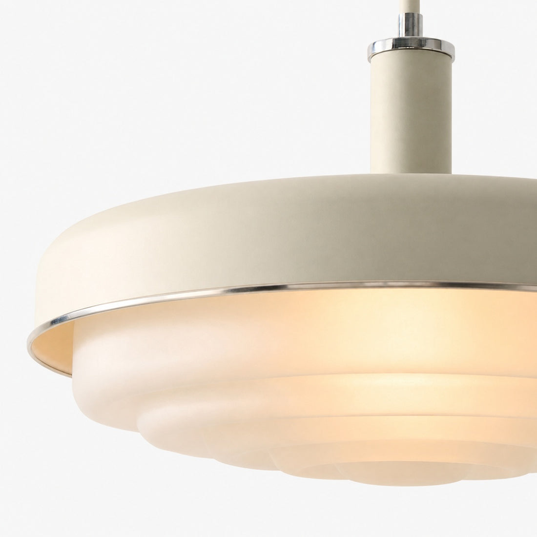 Rolvona Glass Pendant Light - Vintage Inspired Retro Style with Modern Elegance