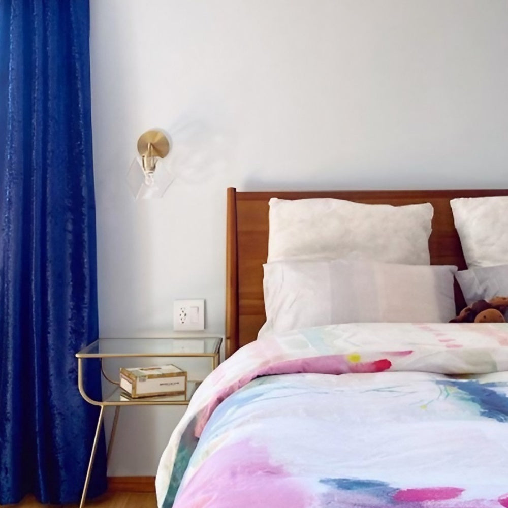 Sculptural Glass Geo Sconce - Modern Bathroom Mirror Globe Wall Light