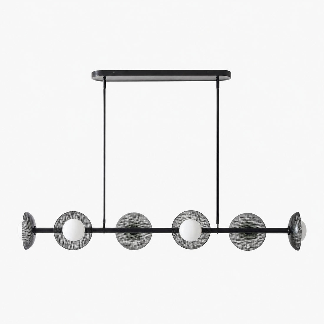 Elorina 6-Light Linear Chandelier - Modern Metal Light Fixture - Dining Room Lighting
