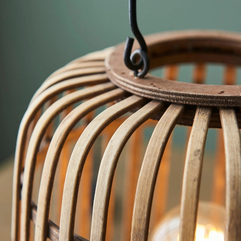 Yumeko Ambient Table Lamp - Open Bamboo Cage Design Stylish and Eco Friendly for Living & Bedroom