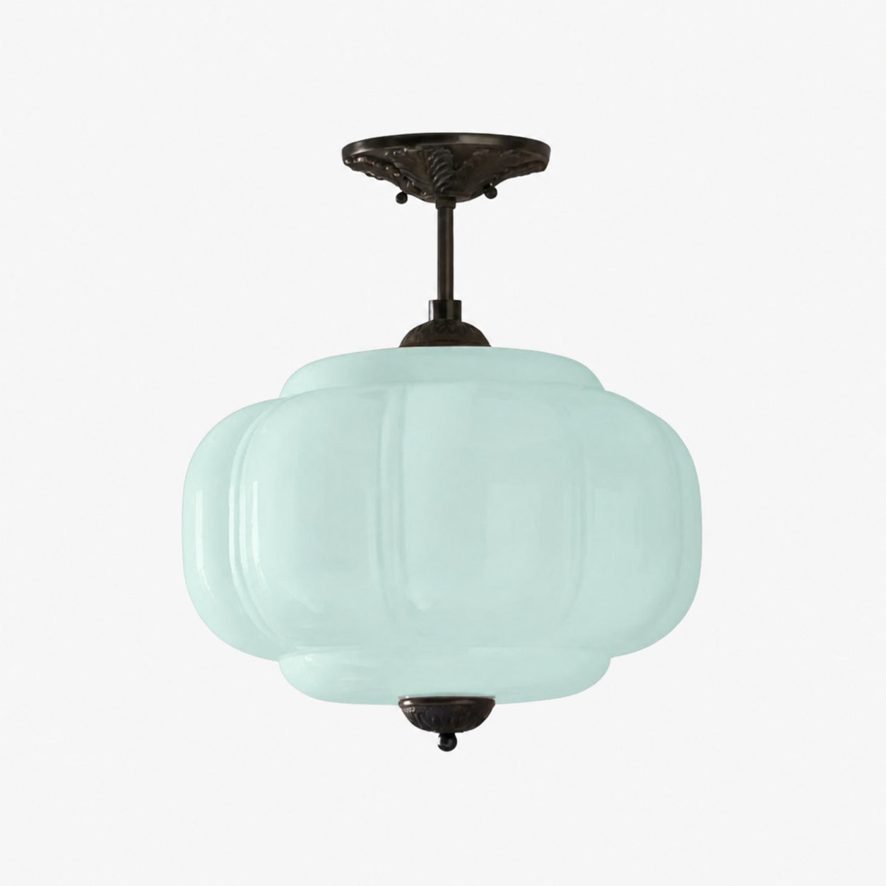 Eloise Vintage Glass Chandelier - Milk Glass Home Accent