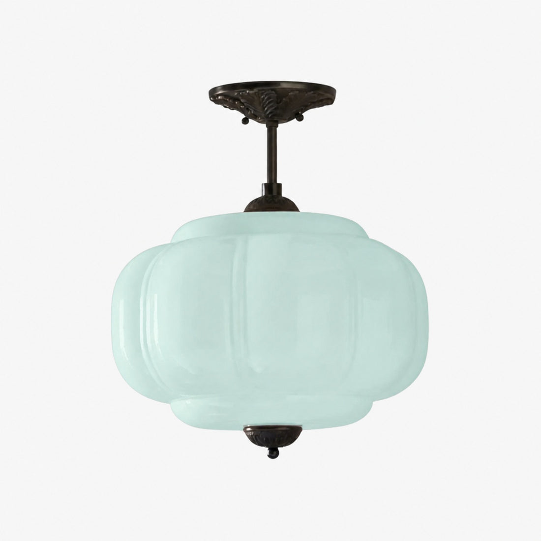 Eloise Vintage Glass Chandelier - Milk Glass Home Accent