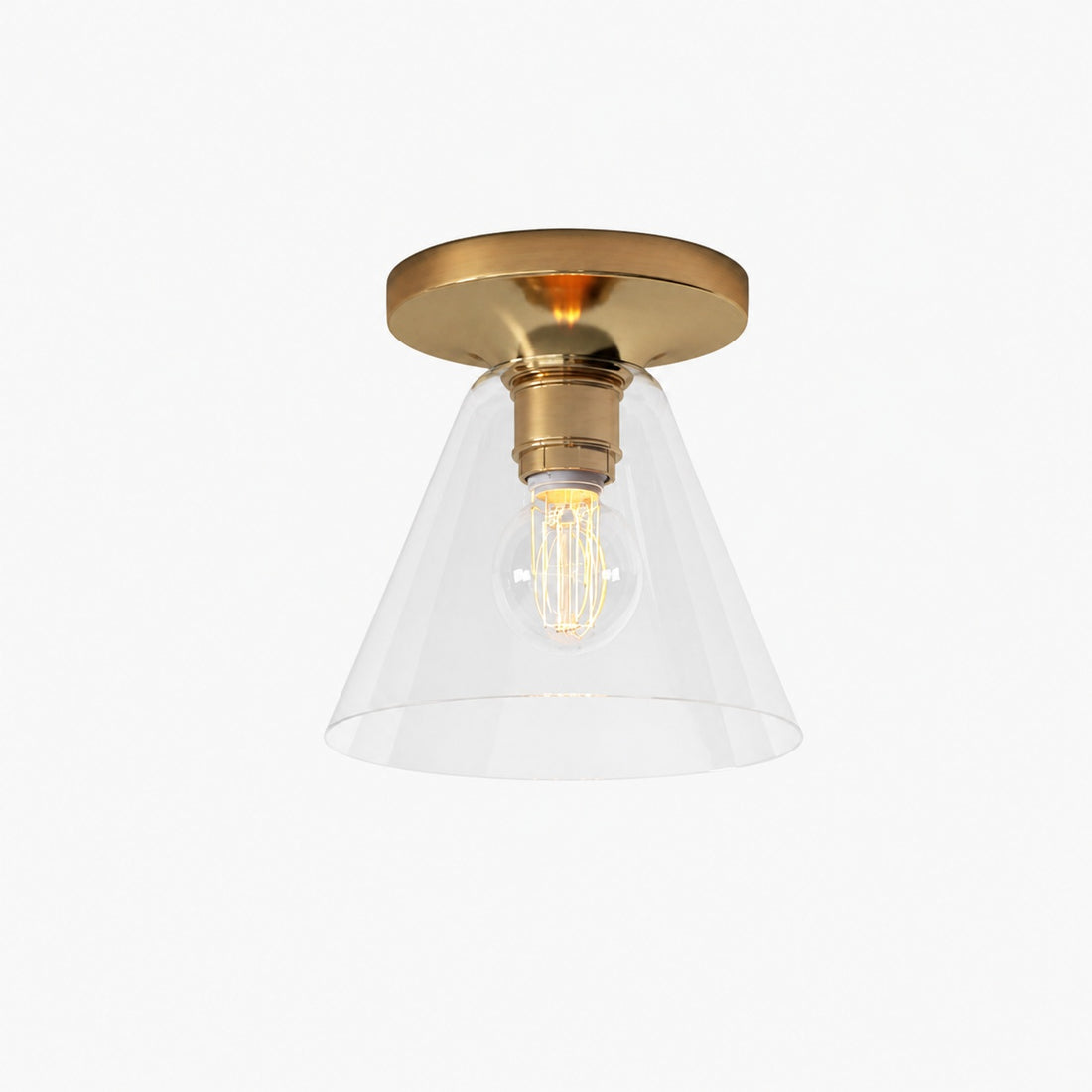 Conica Cone Flush Mount – Glass Ceiling Light for Modern Spaces