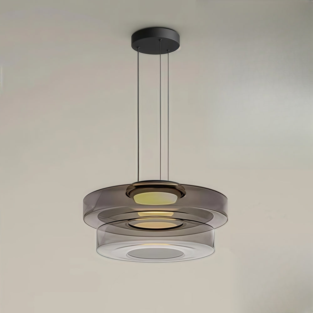 Green Glass Pendant Light - Nordic Levels Series Hanging Light