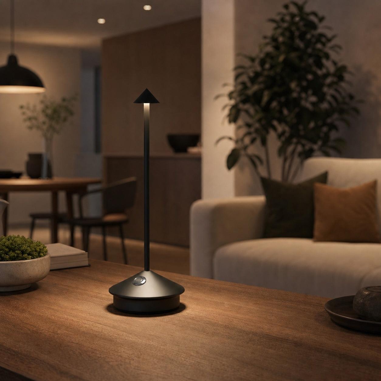 Glimma Cordless Rechargeable Table Lamp Modern Design LED Touch Lighting for Home Decor N39