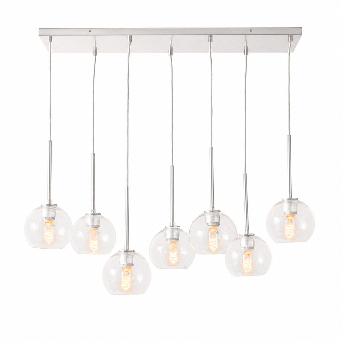 Selvion Elegant 7-Light Globe Chandelier – Glass Pendant Light
