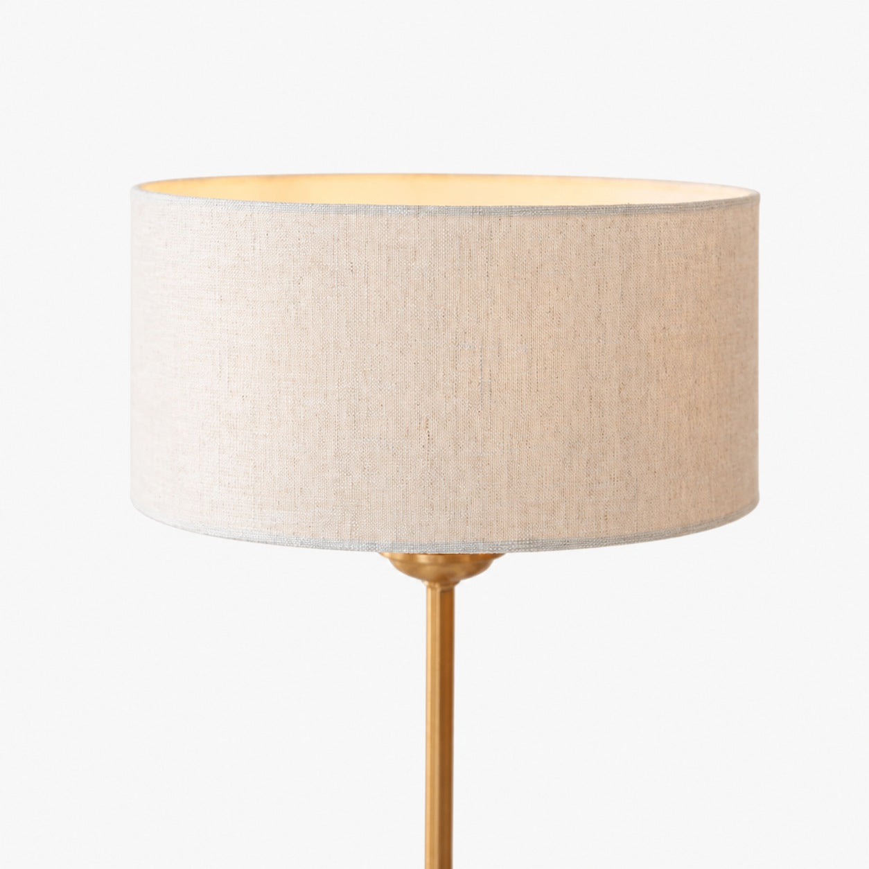Tela 1‑Light and 3‑Light Table Lamp – Modern Linen & Metal for Bedside or Living Room