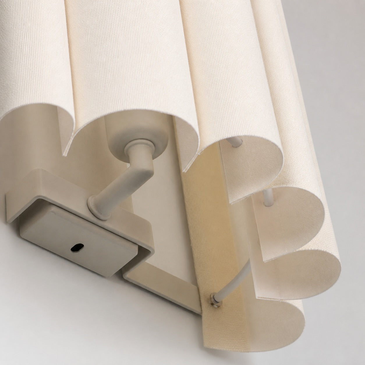 Velura Linen Fold Wall Sconce - Fabric Soft Pleated Design Ambient Lighting for Bedroom or Hallway