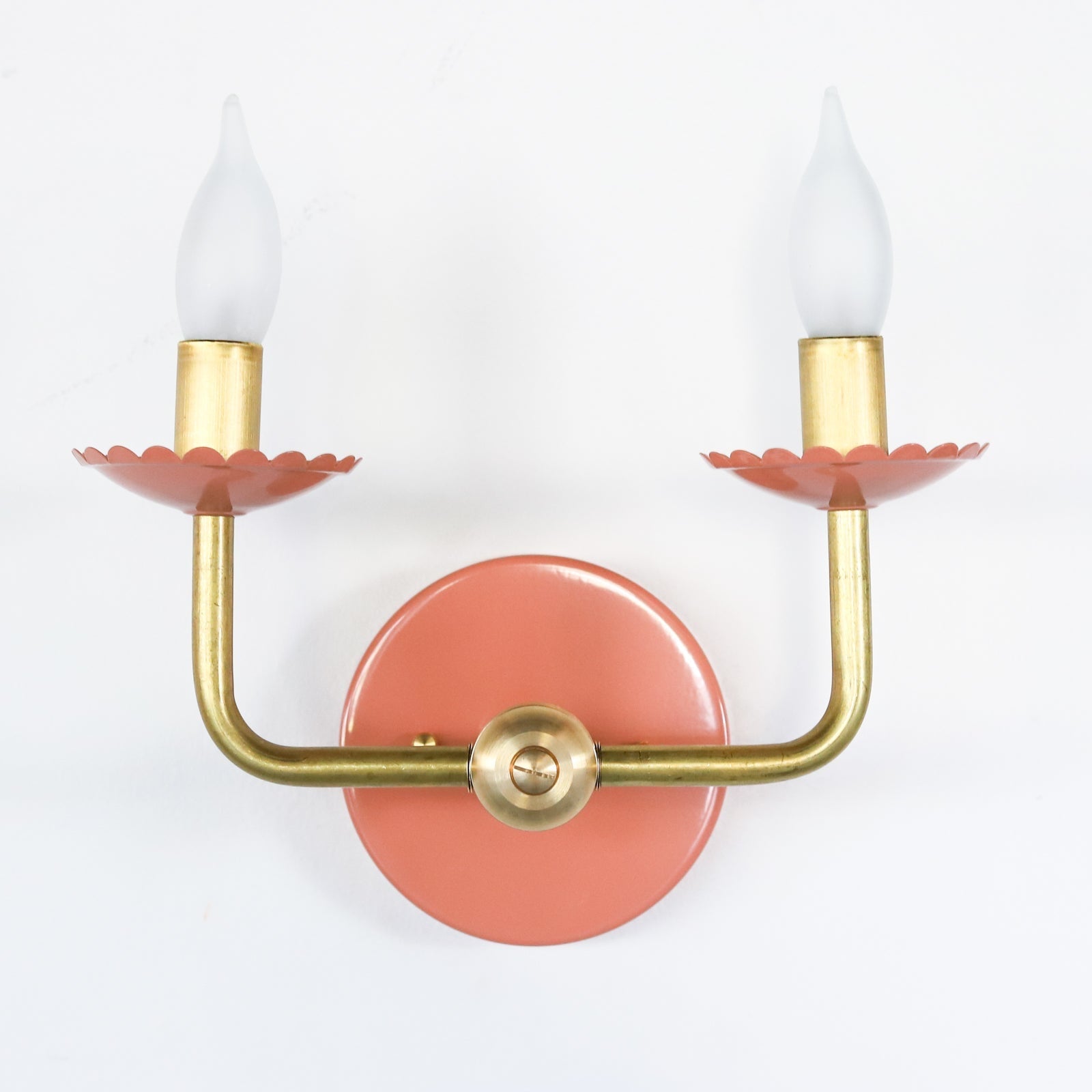 Retro Two Light Wall Sconce - Scalloped Design for Elegant Interiors