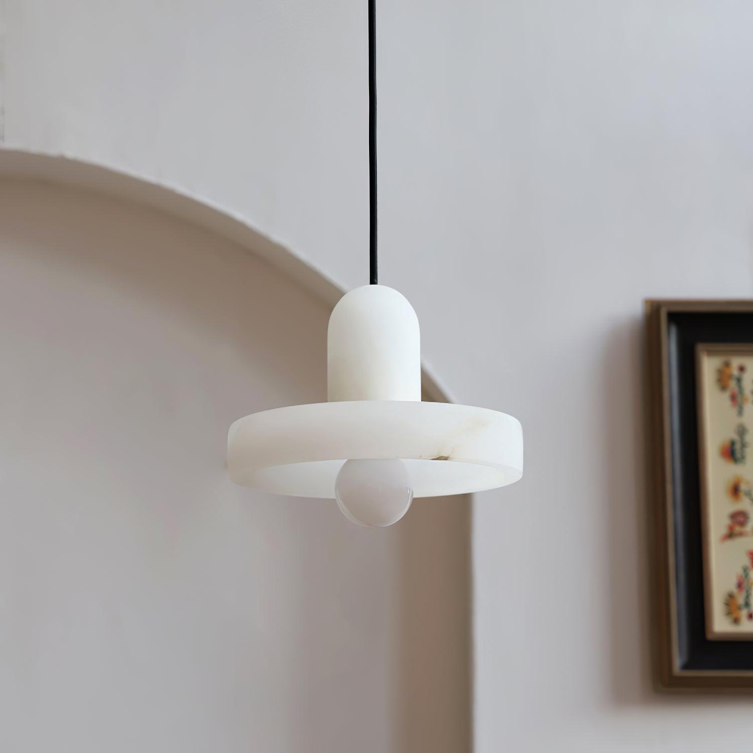 Elegant Creative White Alabaster Pendant Light