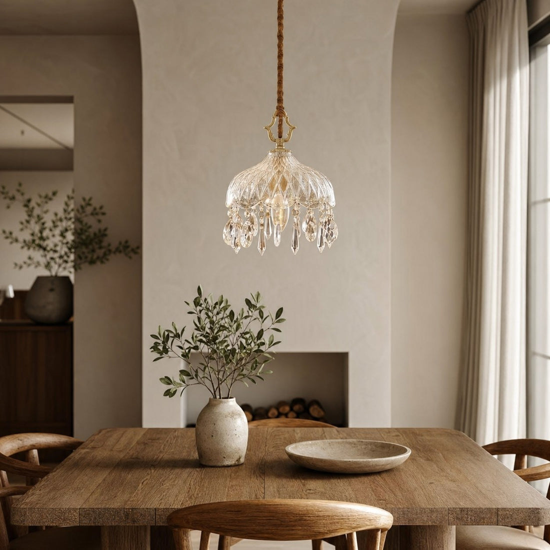 Norivo Pendant Light Contemporary Design Hanging Fixture - Refined Shade Style for Living Areas