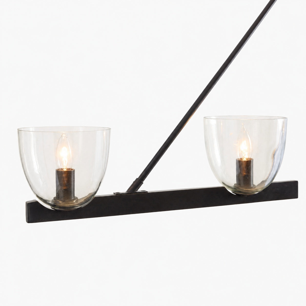 Auria Hand-blown Glass Metal Chandelier - Contemporary Brass Design