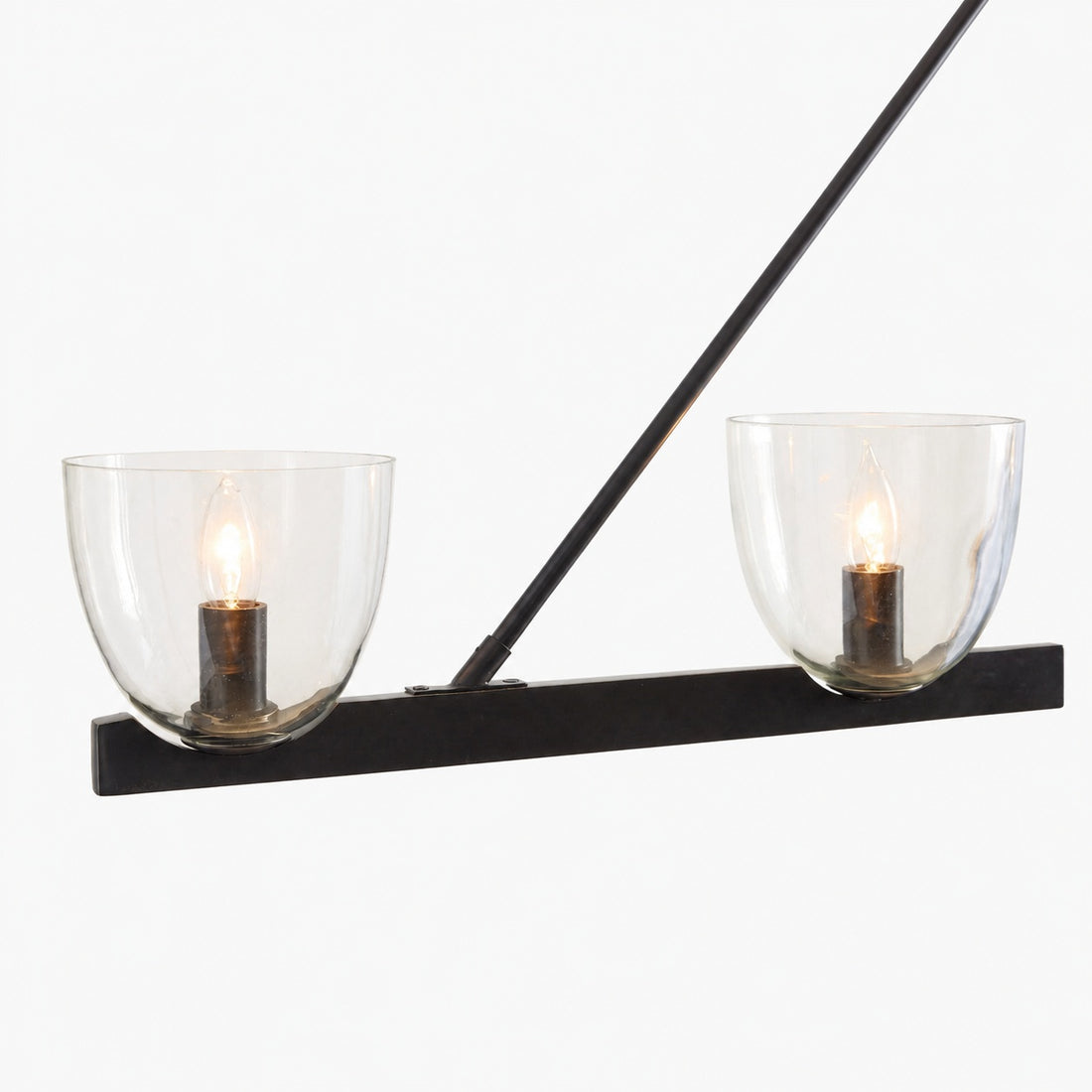 Auria Hand-blown Glass Metal Chandelier - Contemporary Brass Design