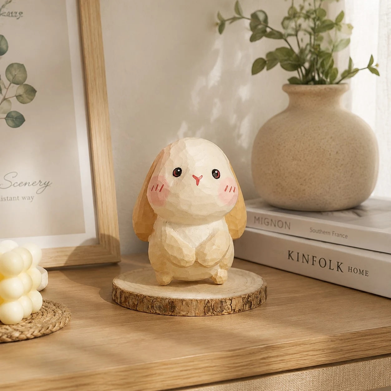 Hand-Carved Wooden Chinese Zodiac Animal Figurines
