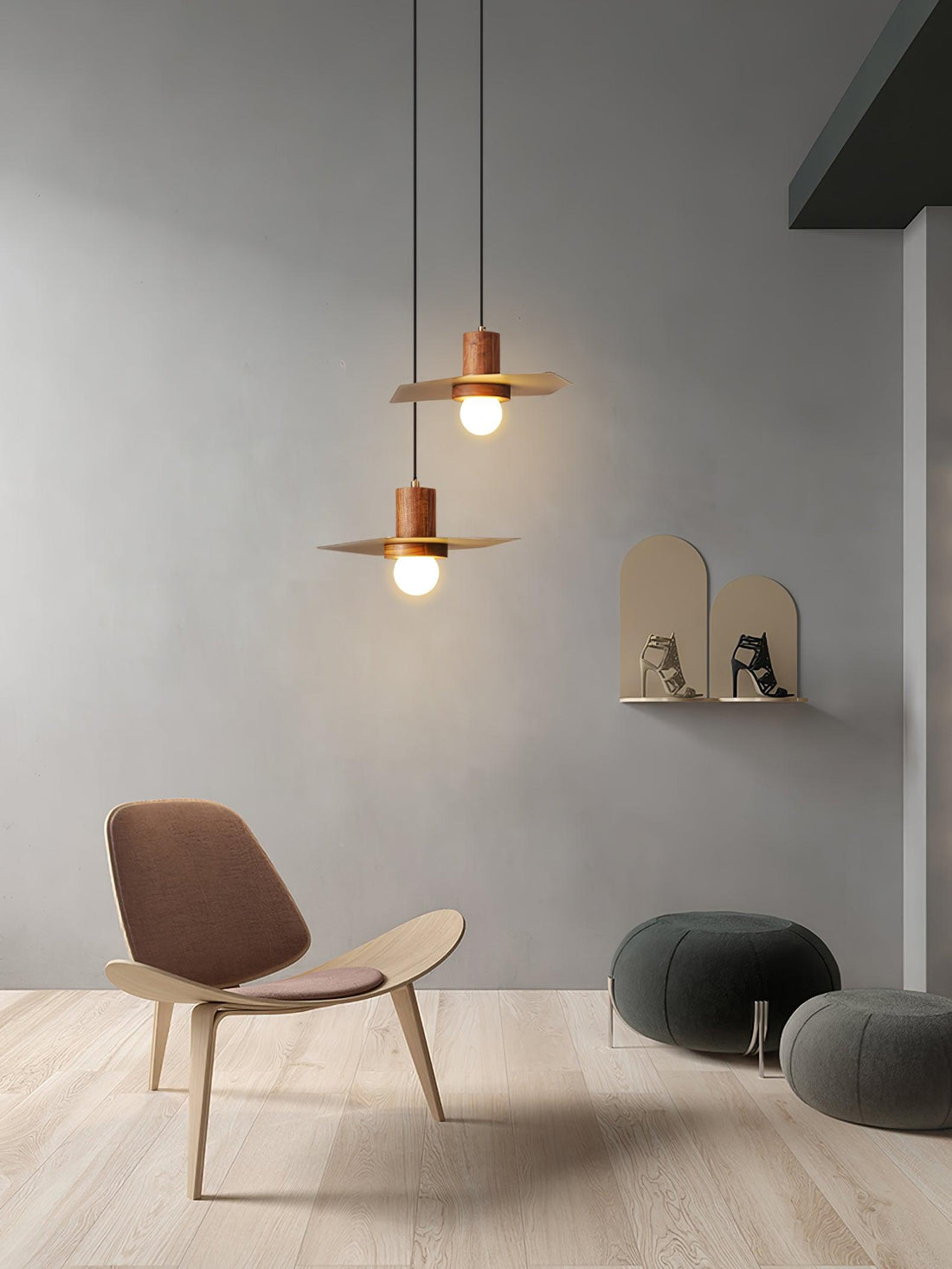 Walnut Copper Jupiter Pendant Lamp