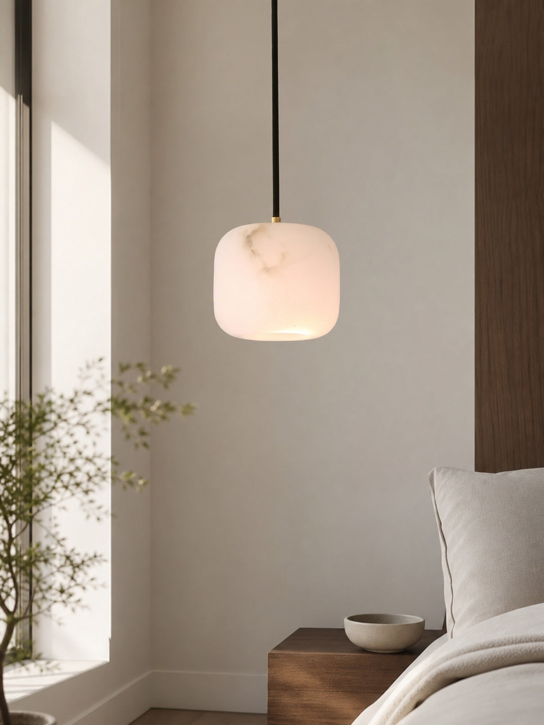 Alabaster Bedside Pendant Light