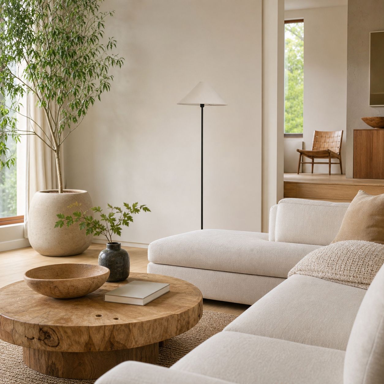 Diora Table & Floor Lamps - Linen Shade Modern Linear Style Sophisticated Accent