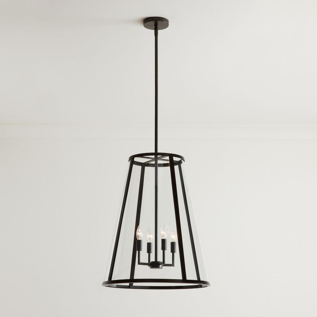 Ferrix Modern Outdoor Lantern Iron Pendant Lamp - Industial Glass Lighting Design