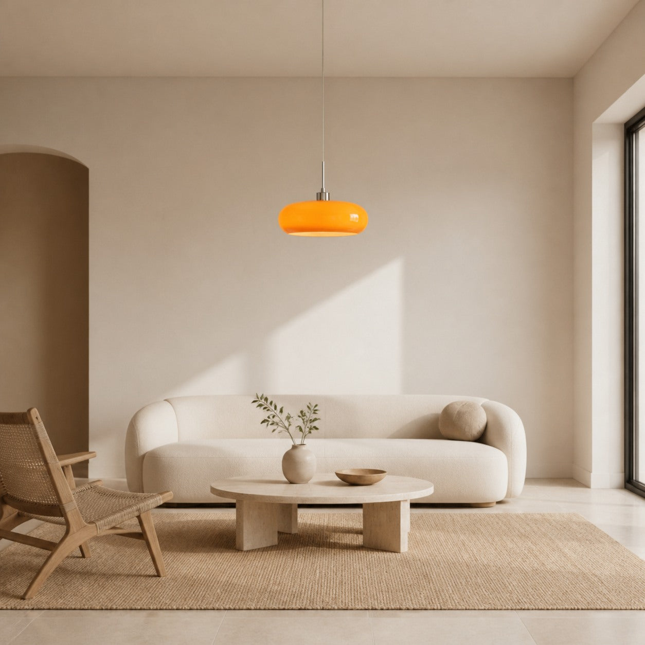 Potivus Glow Retro Style Pendant Lamp – Sculptural Hanging Light for Living Spaces N36