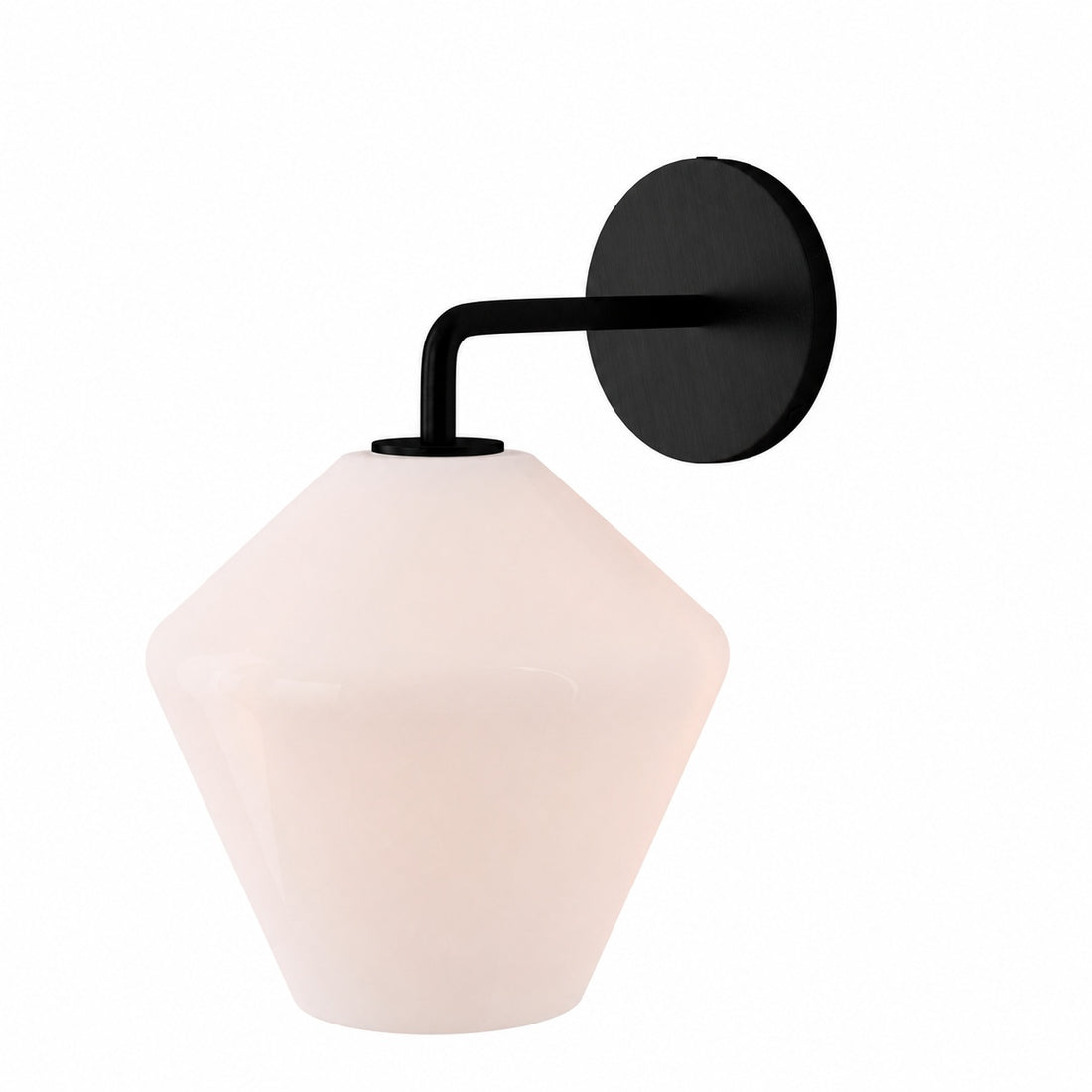 Merin Sculptural Milk Glass Geometric Wall Lamp