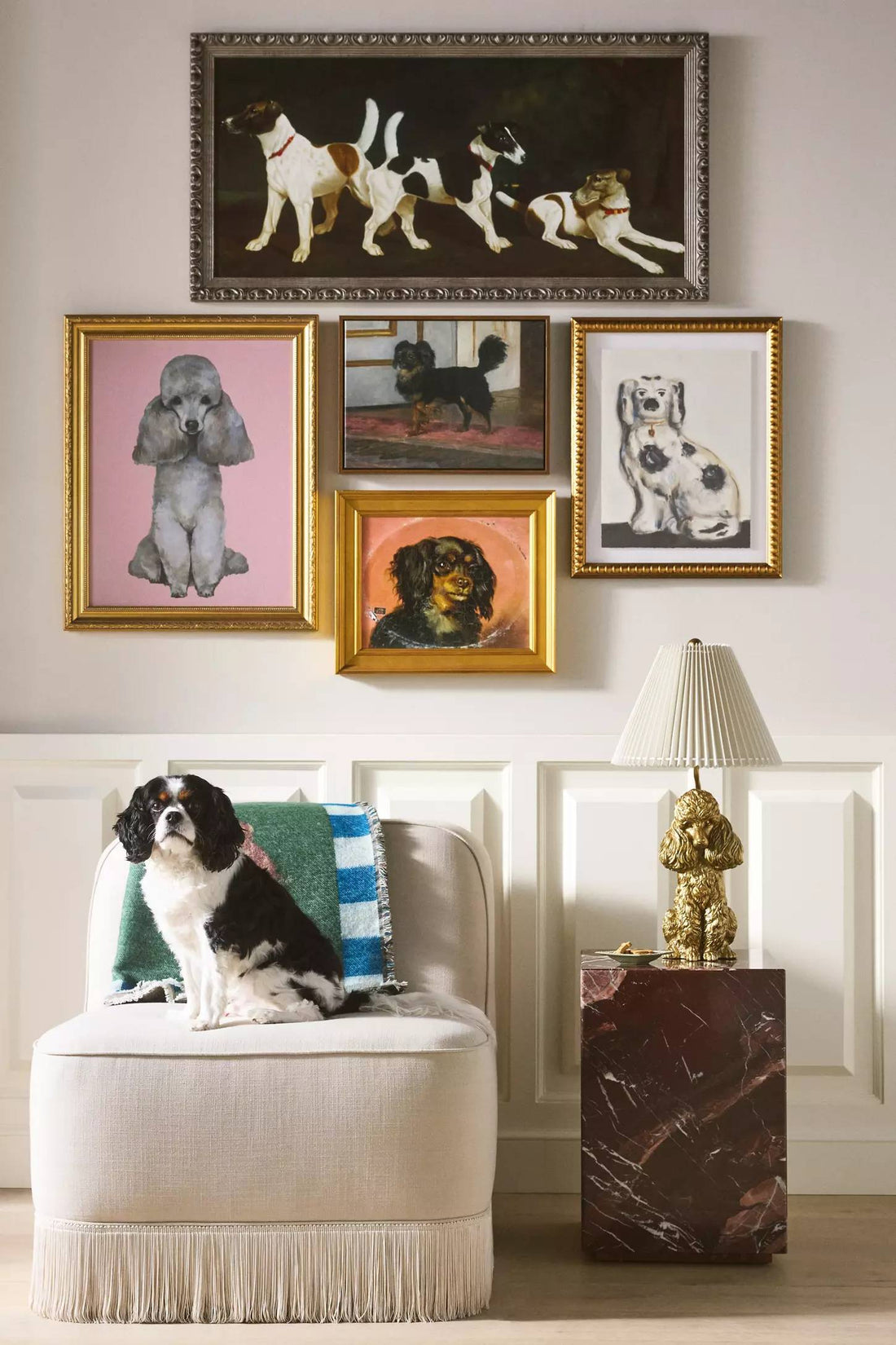 Pawdia Unique Table Lamp - Decorative Ceramic Animal Bedside Lamp