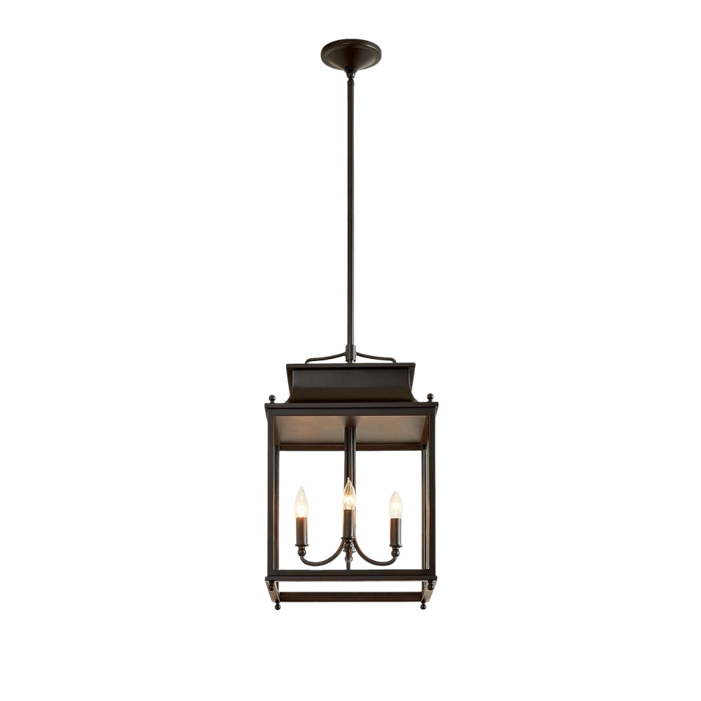 Yolvira Modern Outdoor Lantern Pendant - Metal Hanging Light for Exteriors