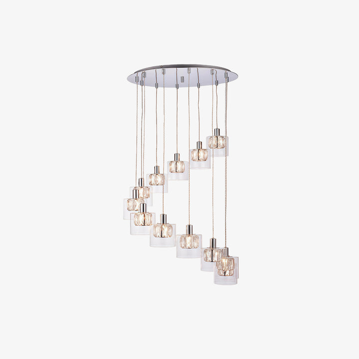 Glomara Sculpted Metal Pendant Lamp – Transitional Sconce Ambient Lighting for Bedrooms and Entryways