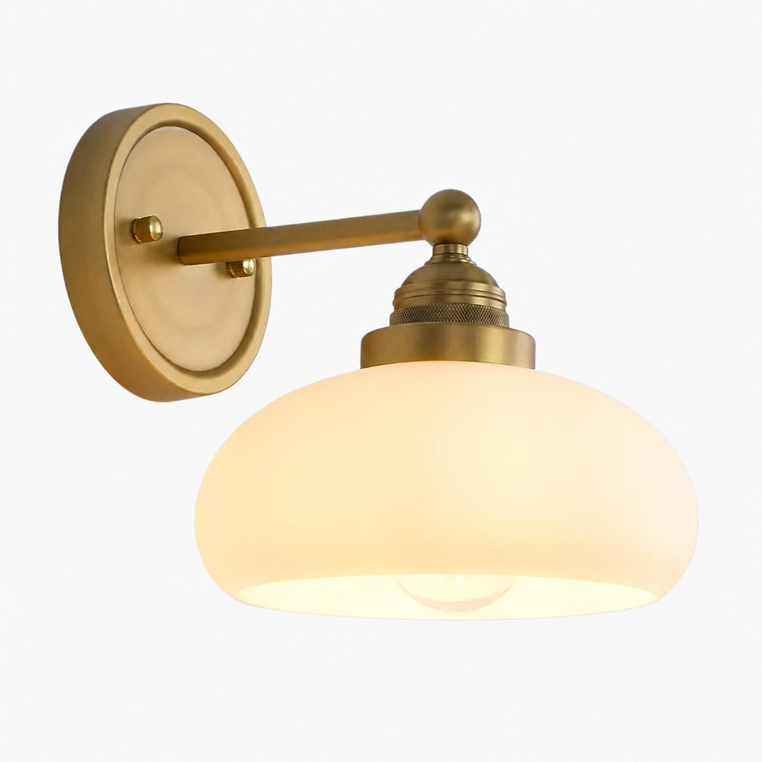 Velora Vintage Industrial Wall Sconce with Glass Shade for Hallway and Entryway