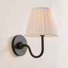 Luvora Vintage Pleated Shade Wall Lamp - Modern Brass Linen Wall Lighting