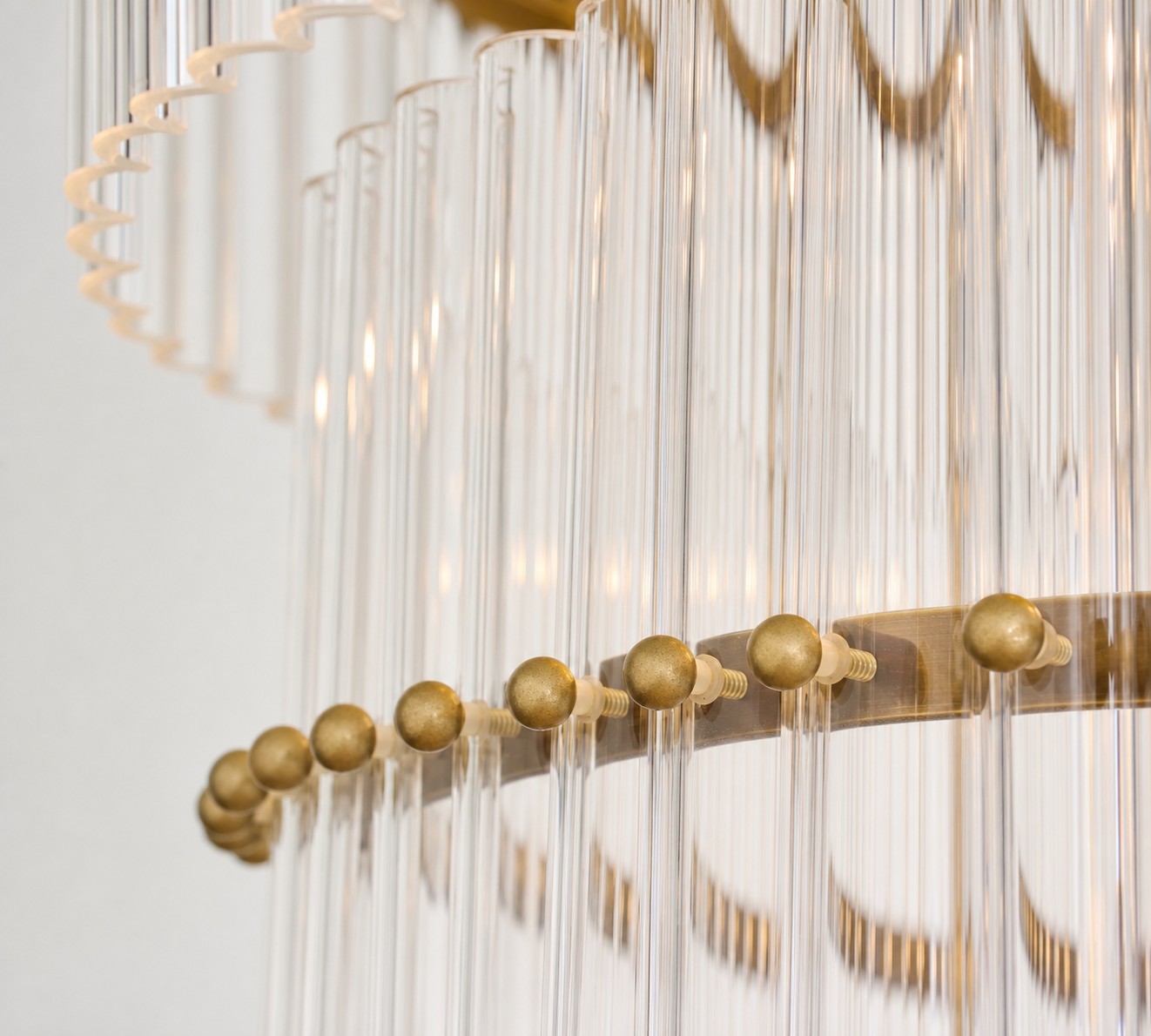 Lumora Crystal Pendant Light – Elegant Tumbled Brass & Cut Glass