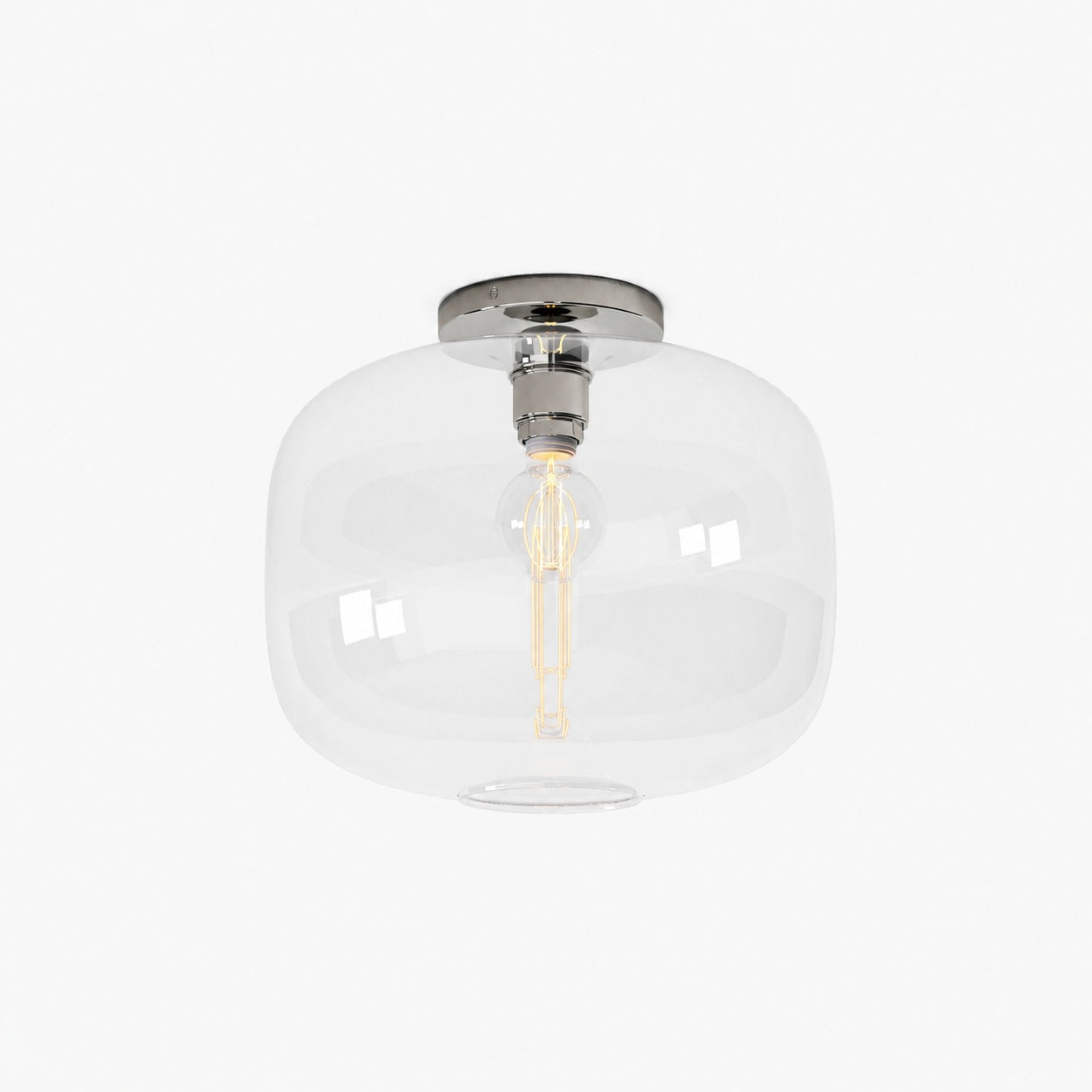 Lumivelle Sculptural Flush Mount Light – Modern Glass Ceiling Lamp