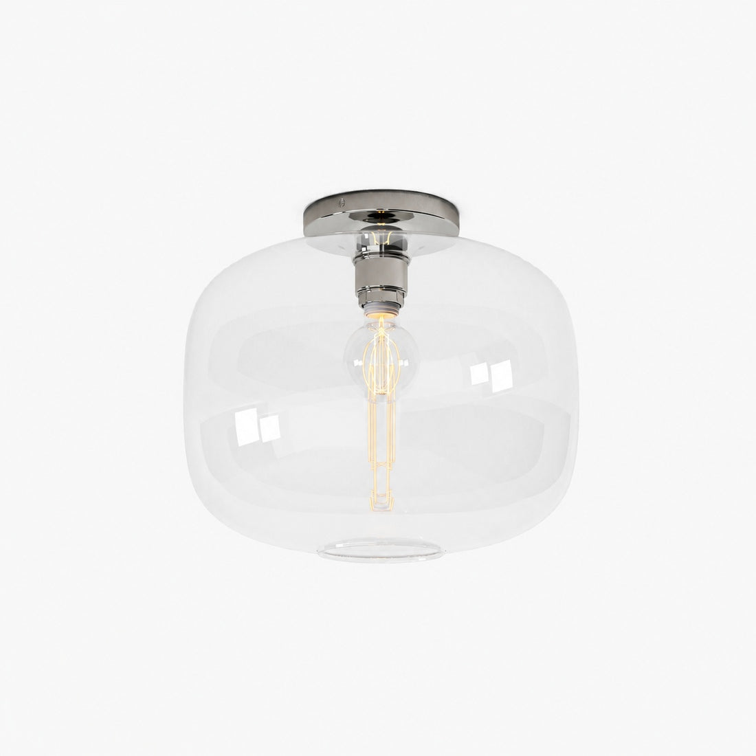 Lumivelle Sculptural Flush Mount Light – Modern Glass Ceiling Lamp